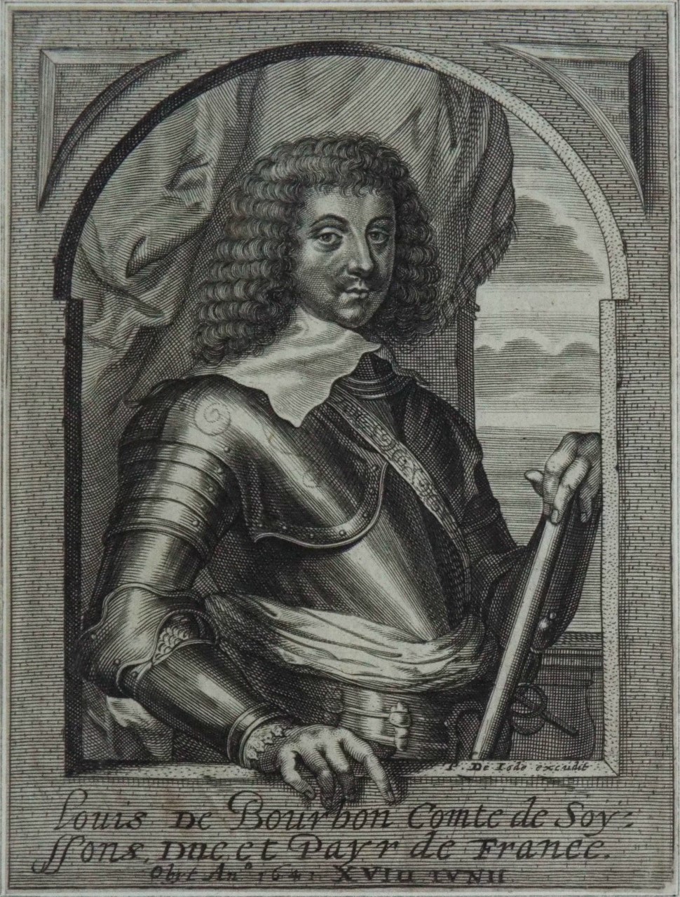 Print - Louis de Bourbon Comte de Soy: ffons, Duc et Payr de France, Obyt Ano 1641 XVIII  - De